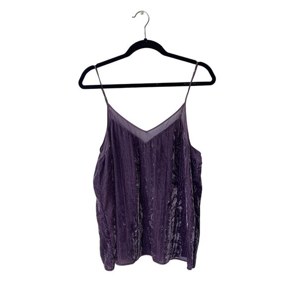 Lucky Brand Tops - Lucky Brand Crushed Velvet Tank Size L Purple Whimsigoth Fairycore Y2K Sheer